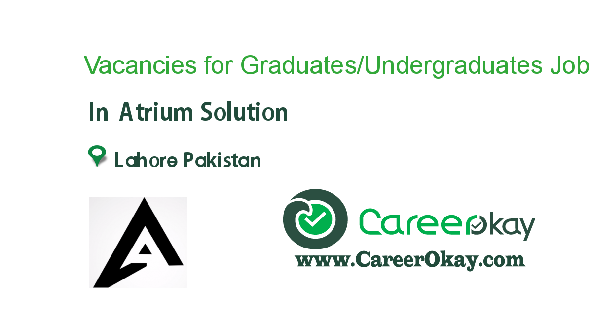 Vacancies for Graduates/Undergraduates as CSR & TSR (Lahore)