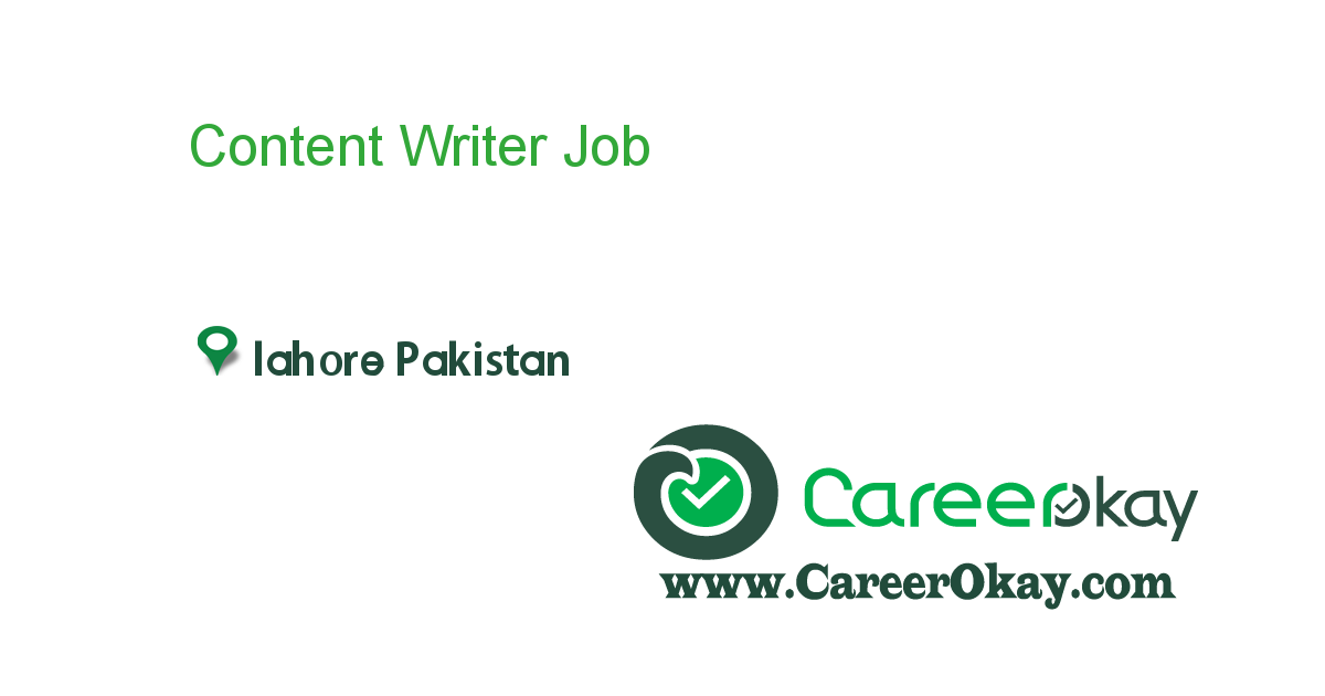 Content Writer 