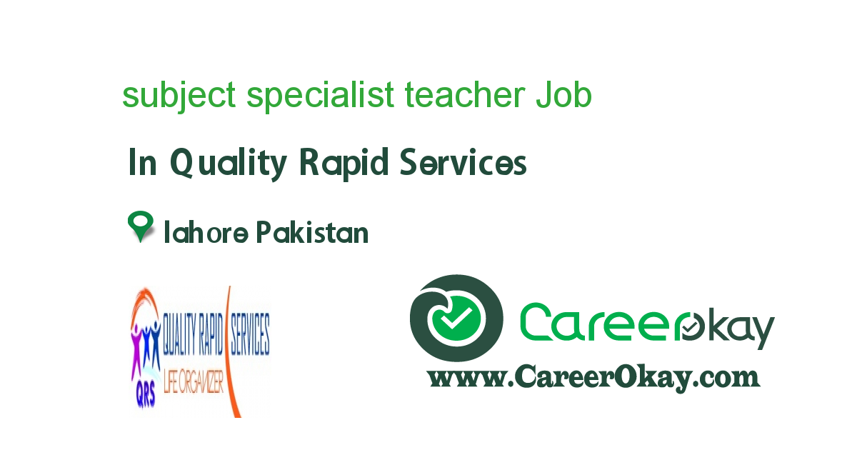 Subject Specialist Teacher 