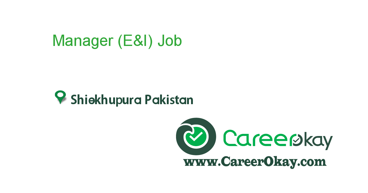 Manager (E&I)