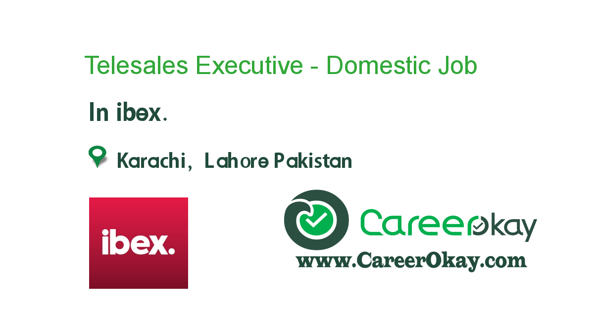 Telesales Executive - Domestic