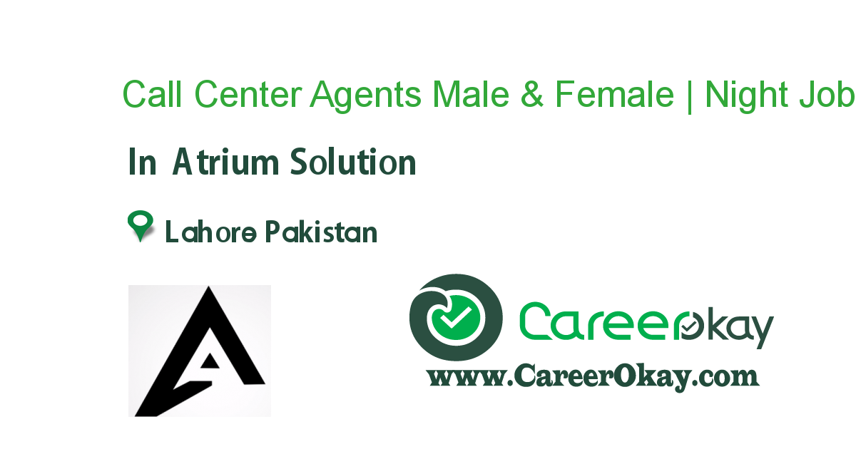 Call Center Agents Male & Female | Night Shift | Johar Town