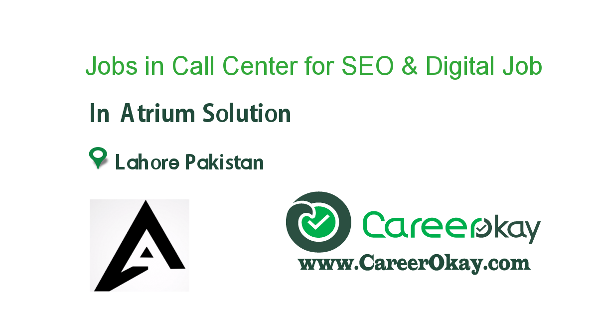 Jobs in Call Center for SEO & Digital Marketing US Campaign 