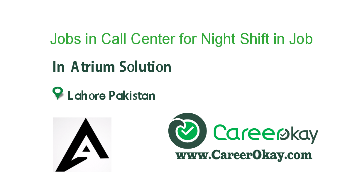Jobs in Call Center for Night Shift in Lahore