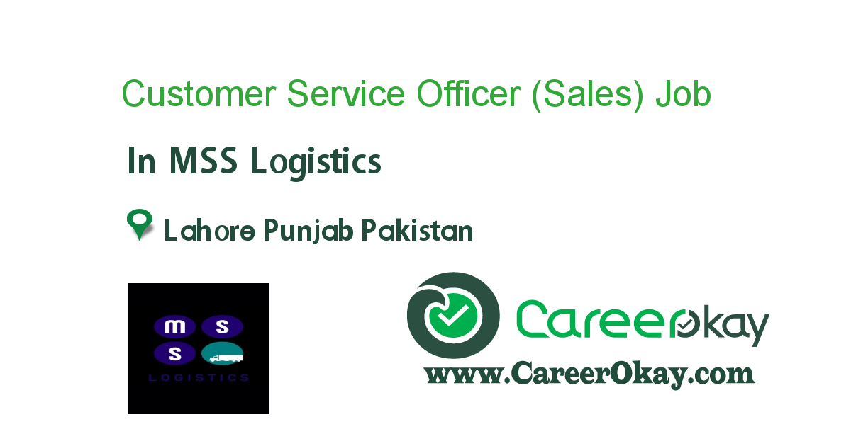 Customer Service Officer (Sales)