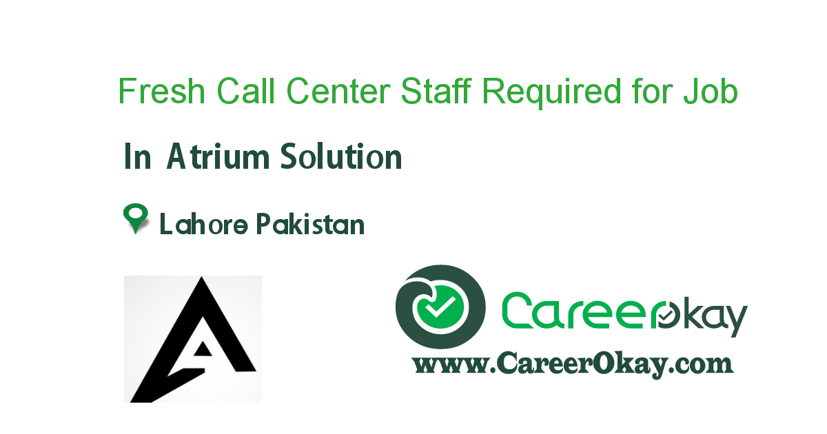 Fresh Call Center Staff Required for Night Shift in Lahore