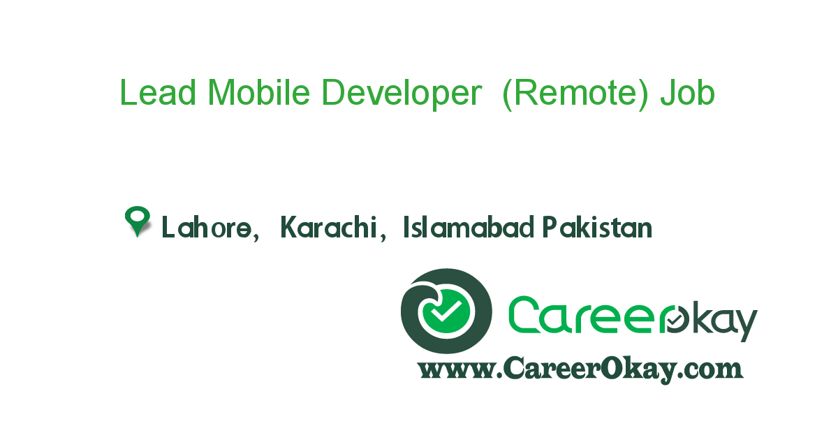 Lead Mobile Developer (Remote)