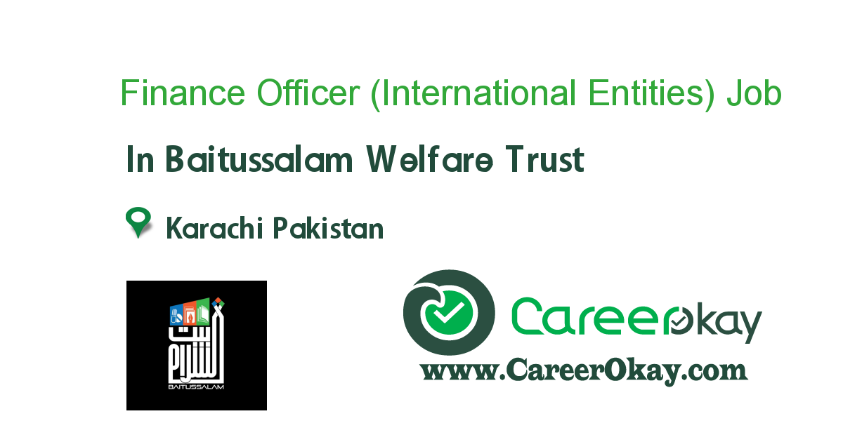 Finance Officer (International Entities)