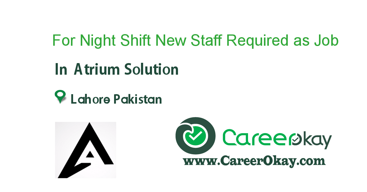 For Night Shift New Staff Required as Call Center Agents