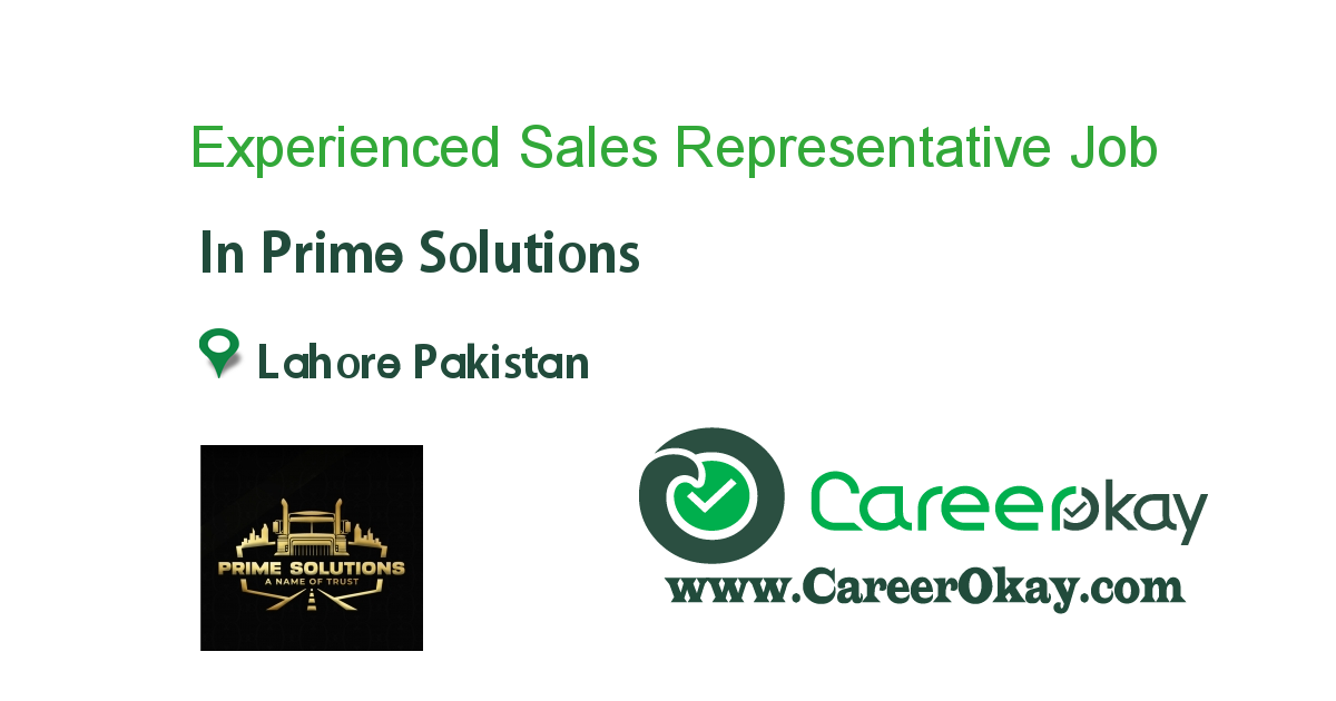 Experienced Sales Representative