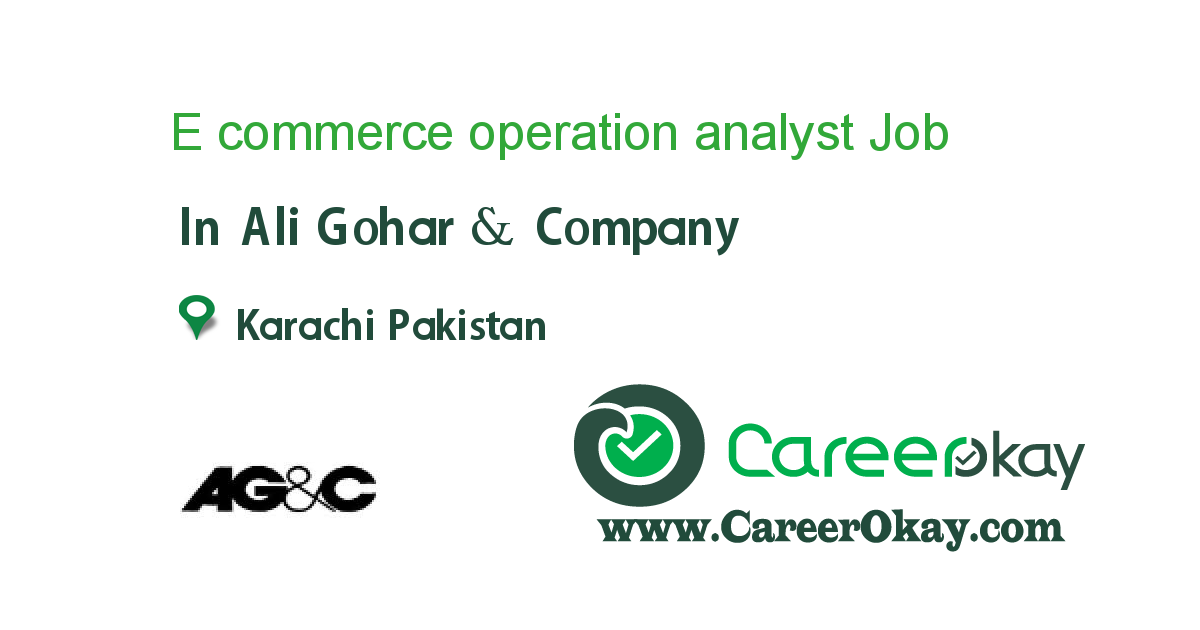 E commerce operation analyst 