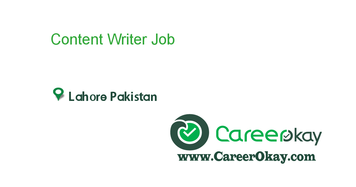 Content Writer 