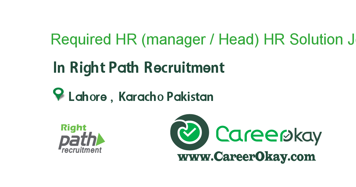 Required HR (manager / Head).