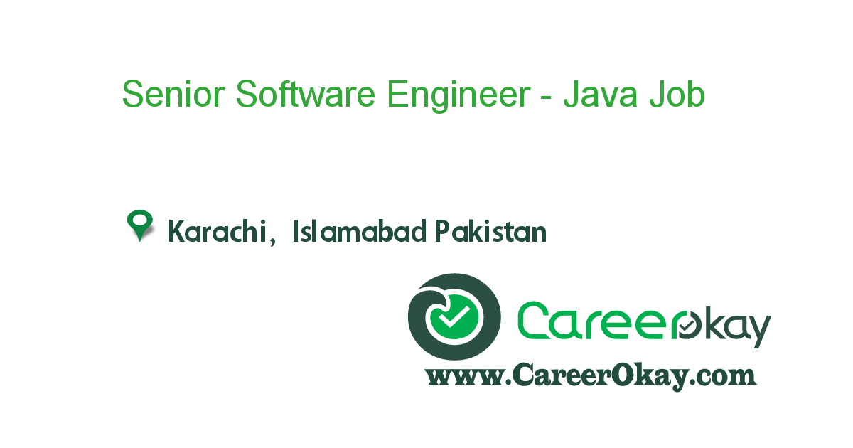 Senior Software Engineer - Java Developer 