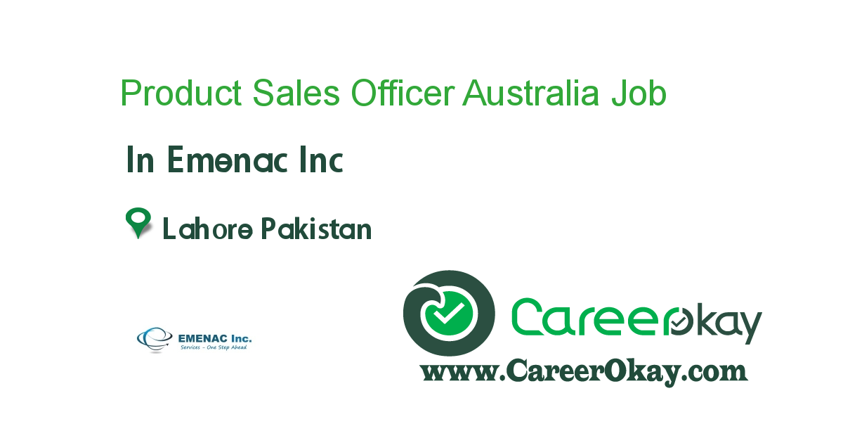 Product Sales Officer Australia