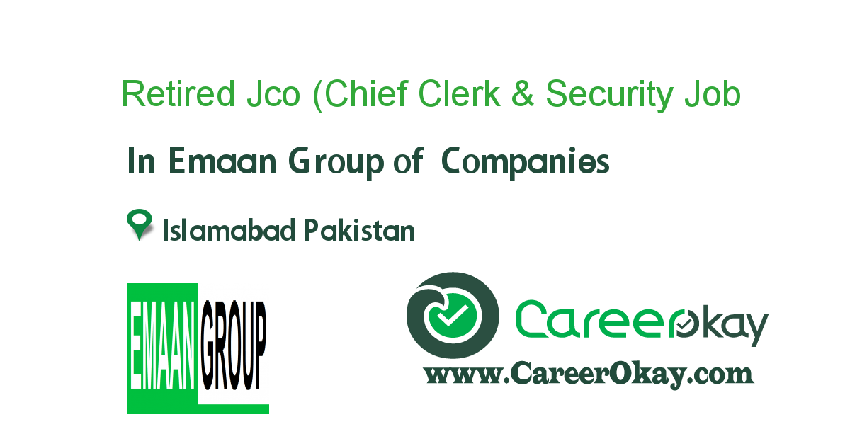 Retired Jco (Chief Clerk & Security Inspector)