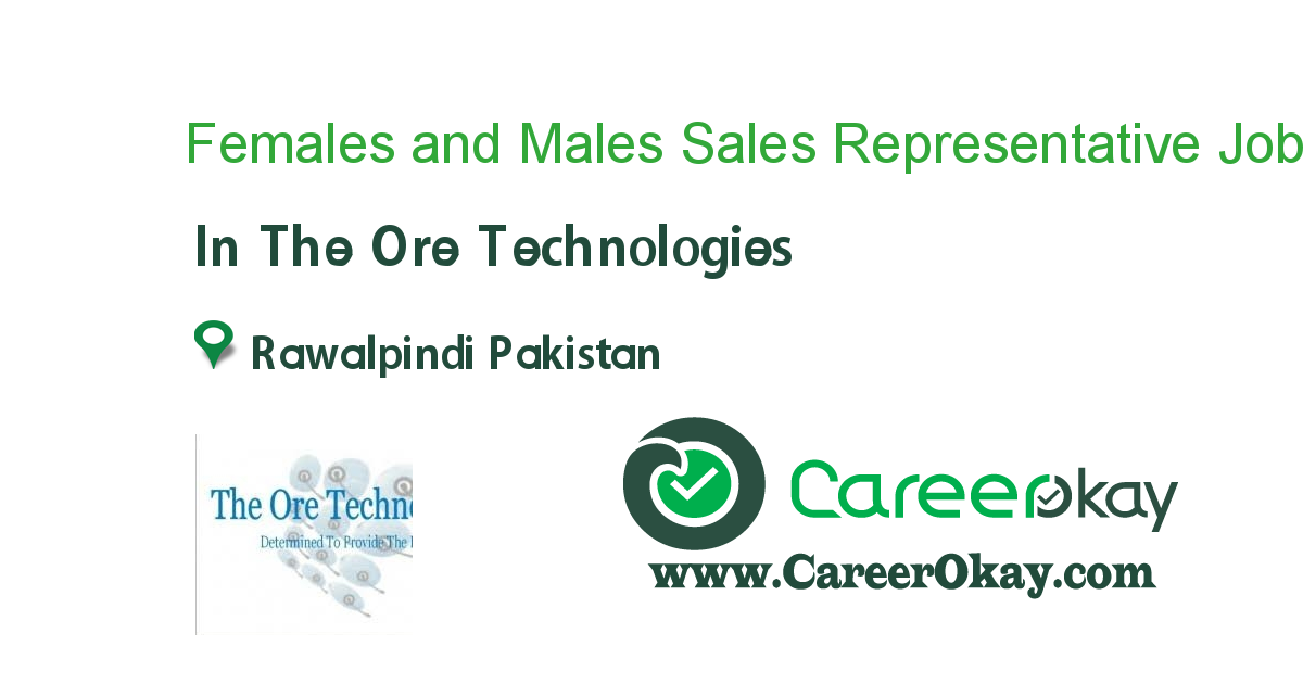 Females and Males Sales Representative Required