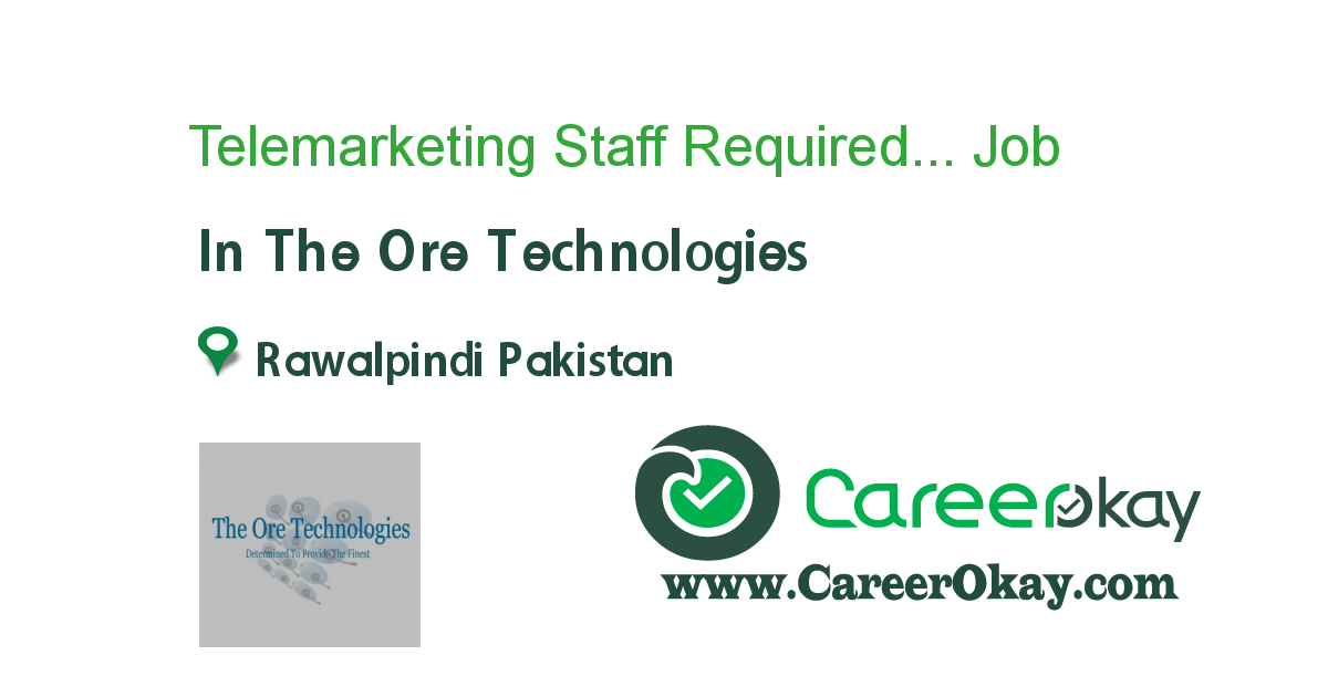 Telemarketing Staff Required...