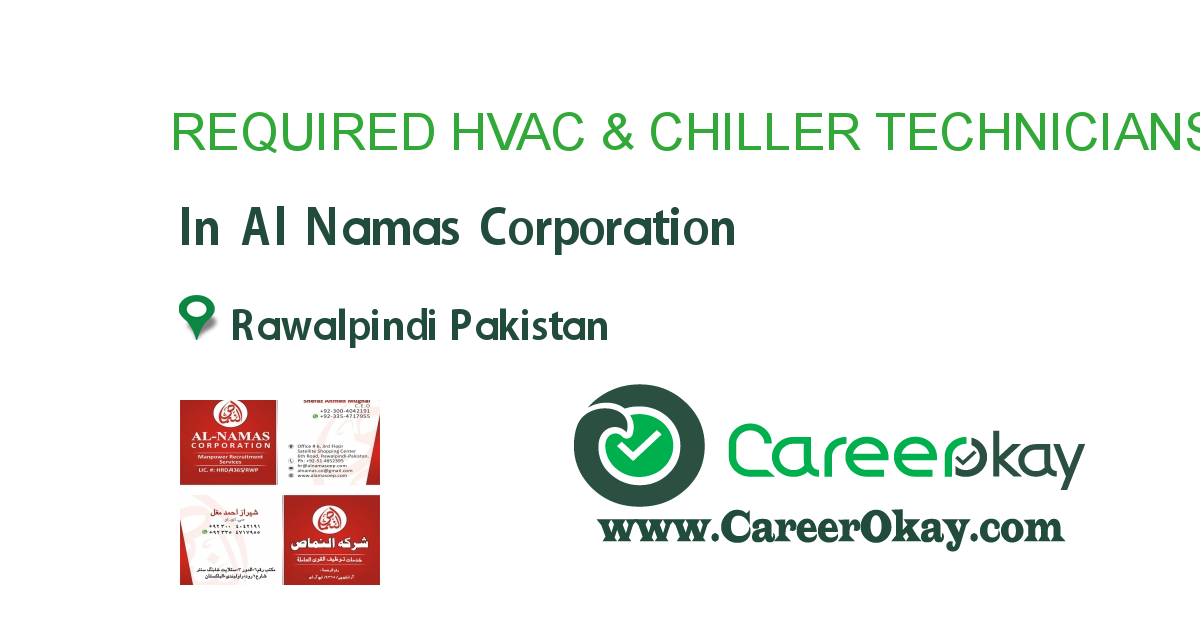 REQUIRED HVAC & CHILLER TECHNICIANS