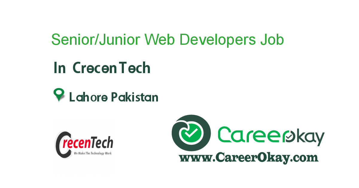 Senior/Junior Web Developers (PHP/JavaScript/AngularJS)