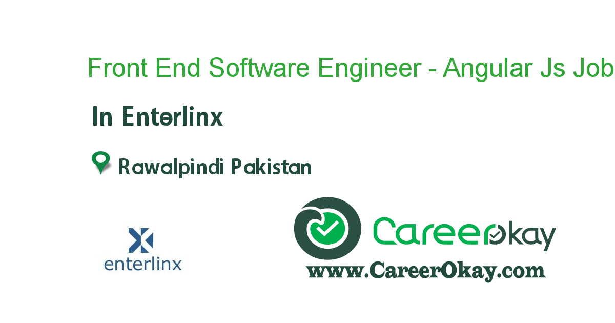 Front End Software Engineer - Angular Js /Javascript