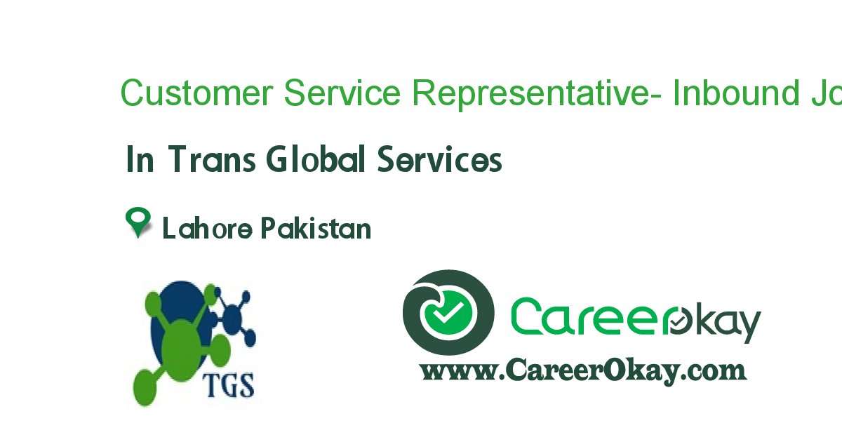 Customer Service Representative- Inbound 