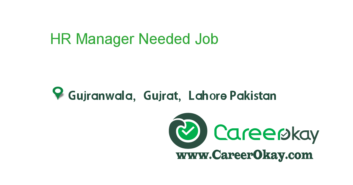 HR Manager Needed