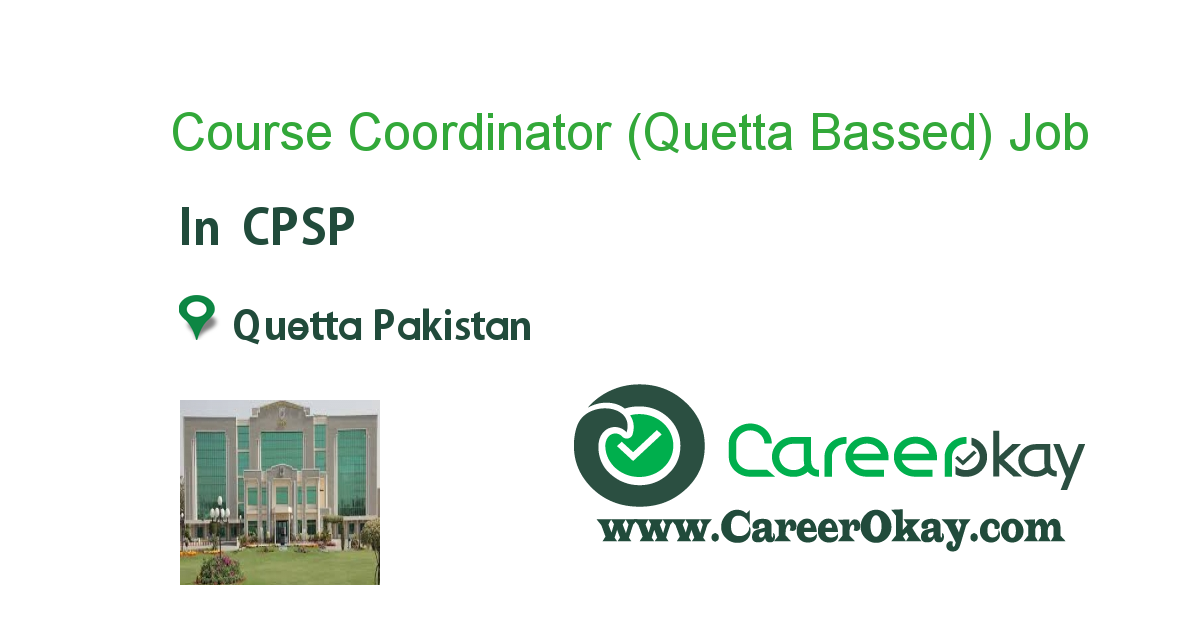 Course Coordinator (Quetta Bassed)