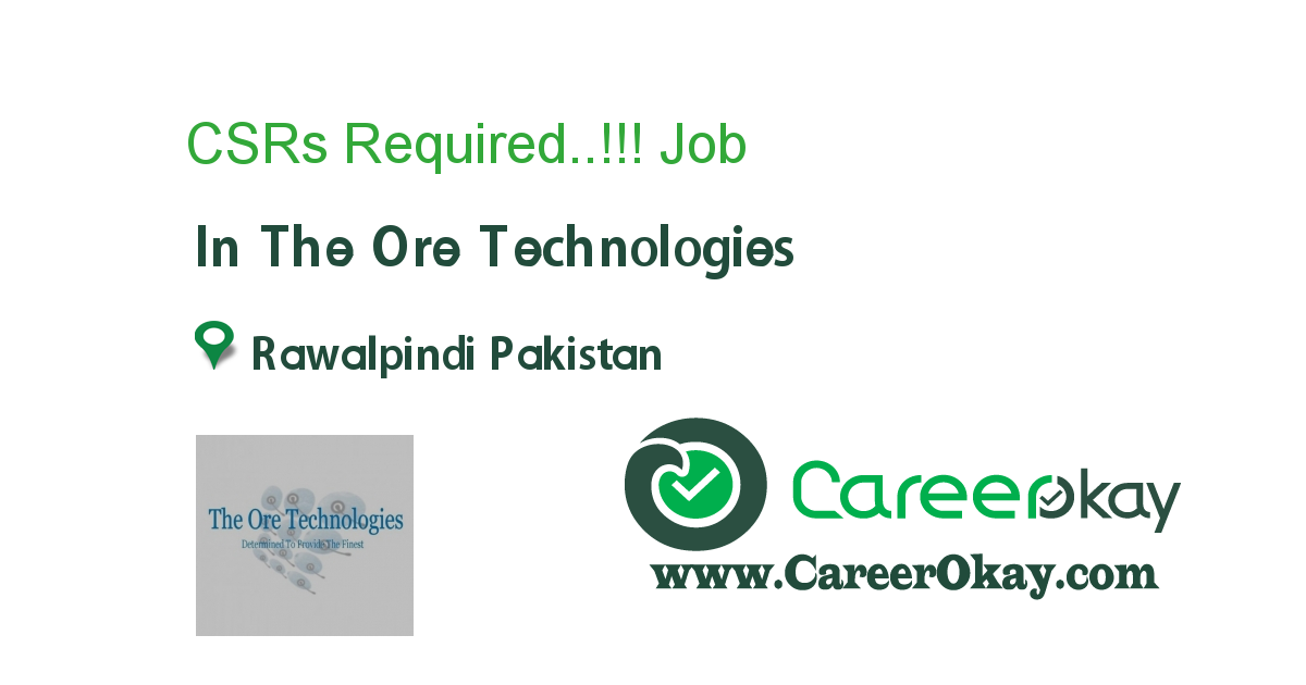 CSRs Required..!!!