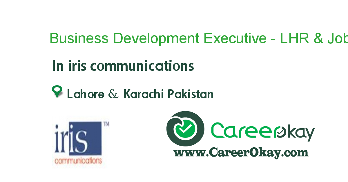 Business Development Executive - LHR & KHI