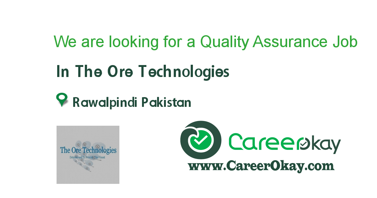 We are looking for a Quality Assurance Analyst..!!