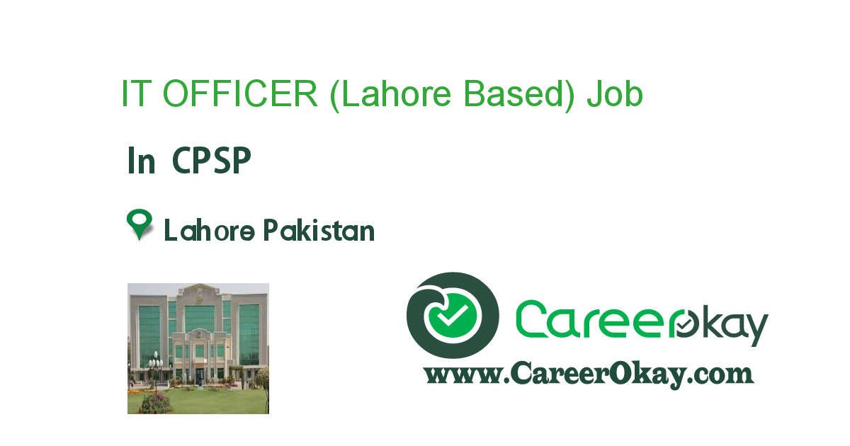 IT OFFICER (Lahore Based)