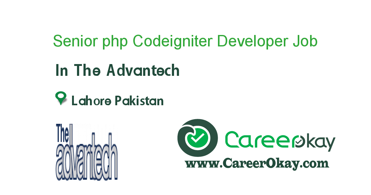 Senior php Codeigniter Developer