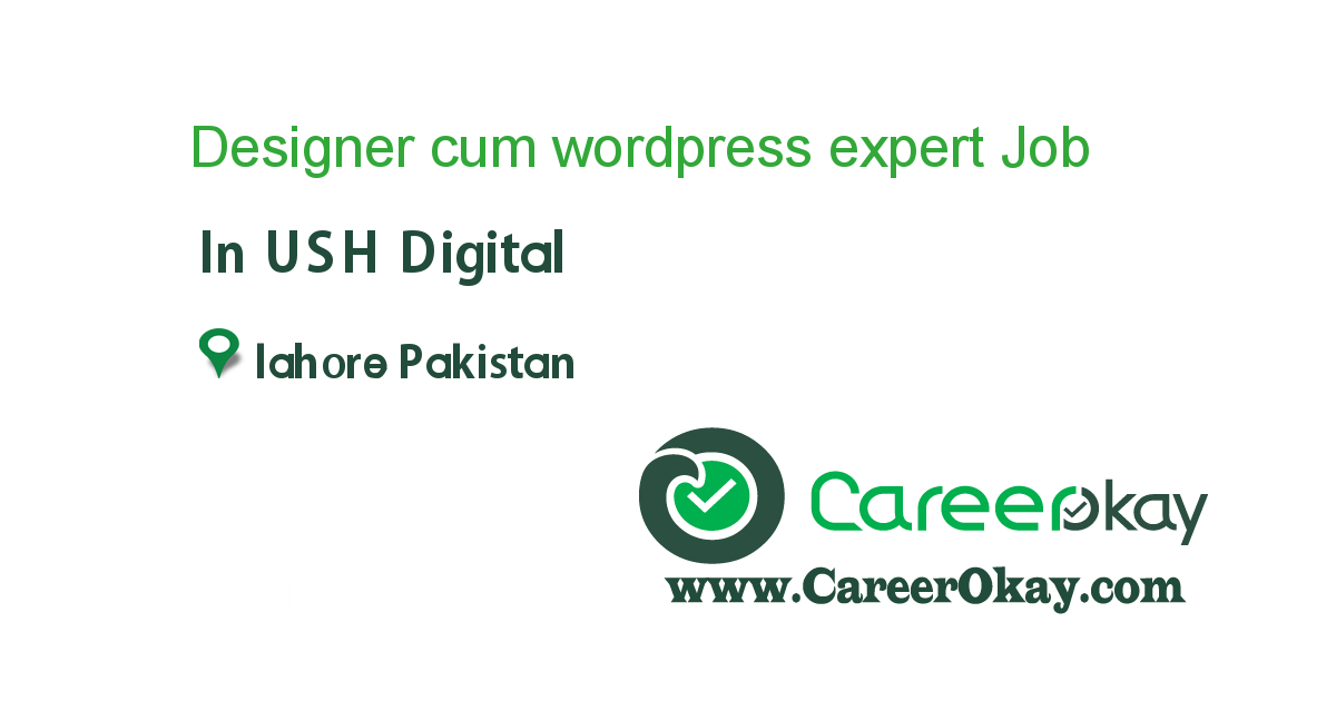 Designer cum wordpress expert