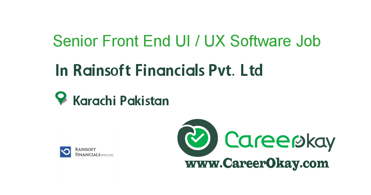 Senior Front End UI / UX Software Engineer
