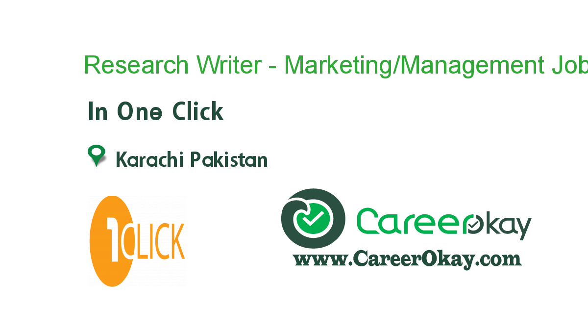 Research Writer - Marketing/Management