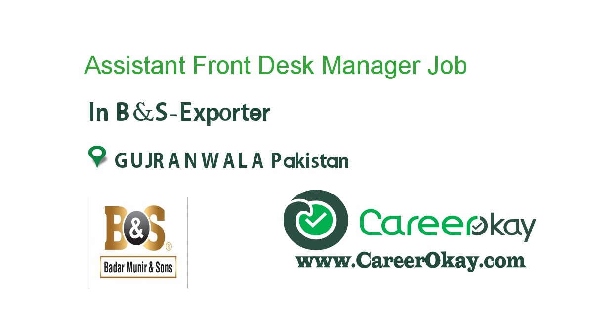 Assistant Front Desk Manager