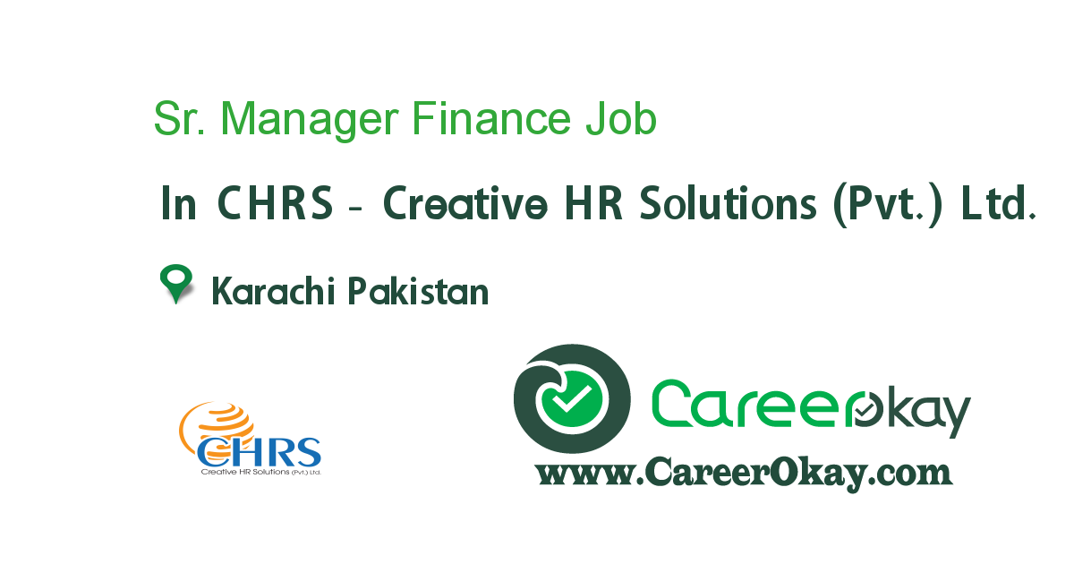 Sr. Manager Finance