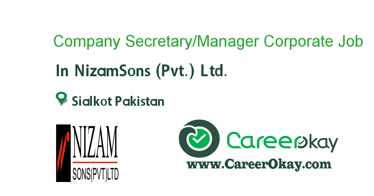 Company Secretary/Manager Corporate Affairs