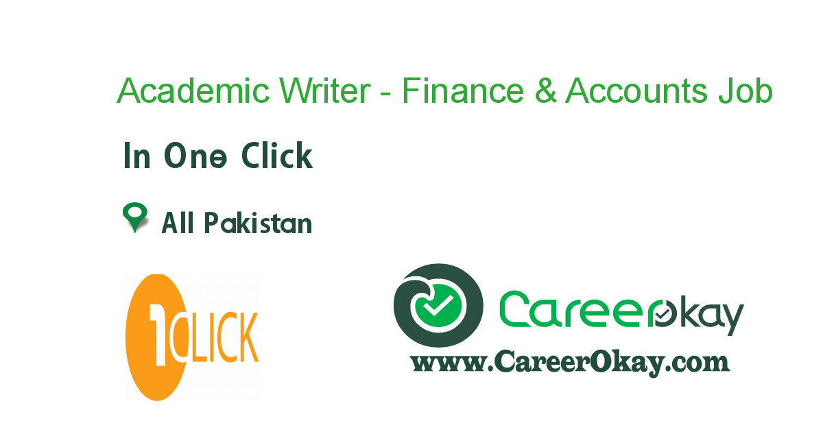 Academic Writer - Finance & Accounts