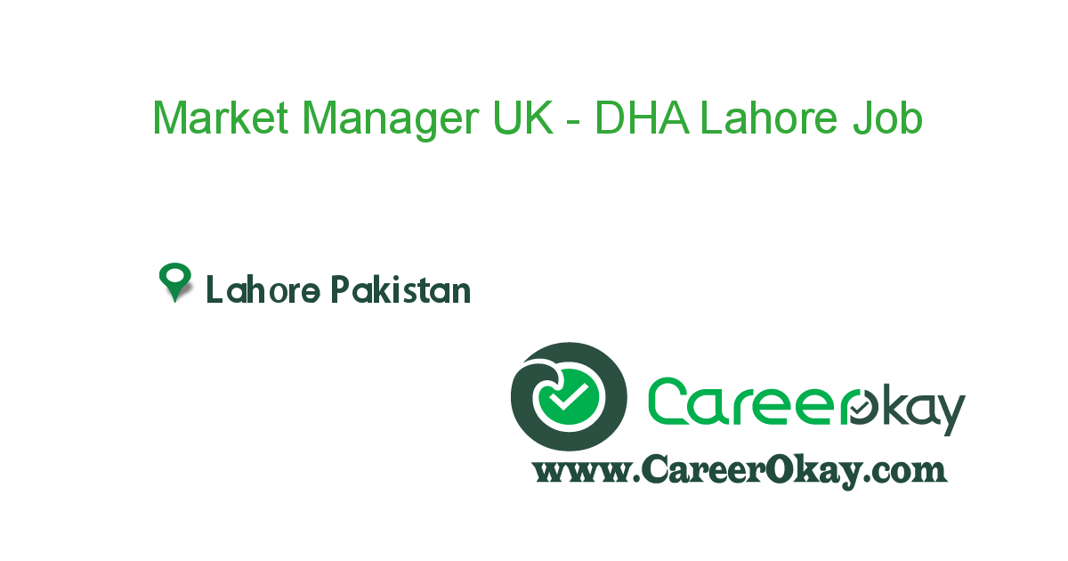 Market Manager UK - MM Alam Lahore