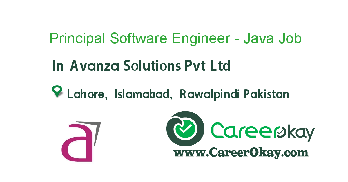 Principal Software Engineer - Java