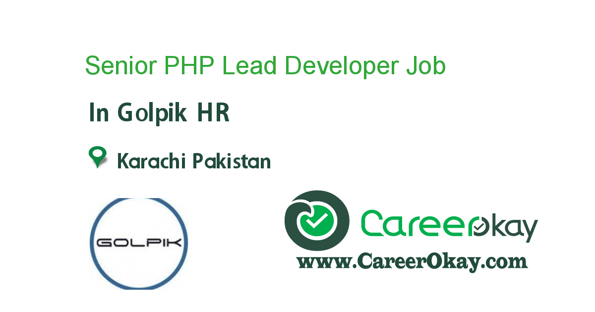 Senior PHP Lead Developer 