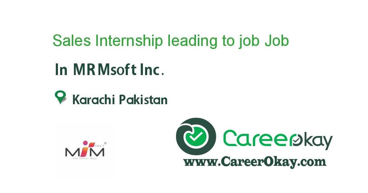Sales Internship leading to job