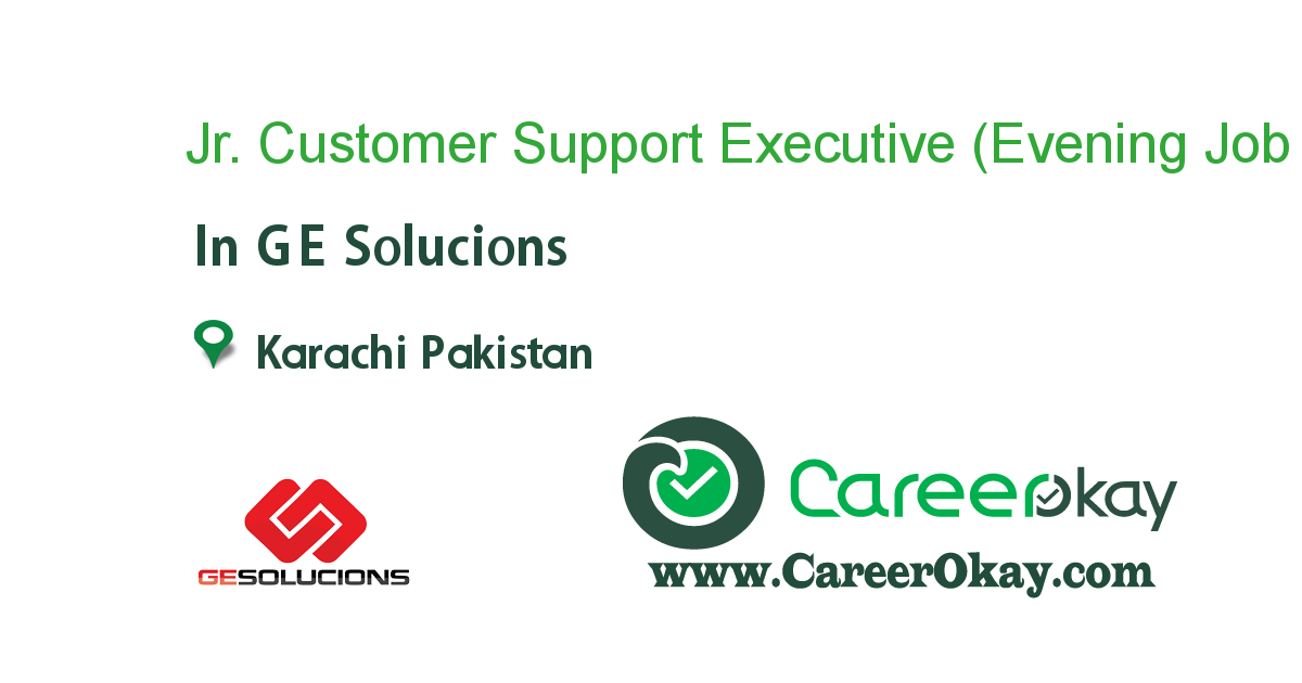 Jr. Customer Support Executive (Evening Shift)