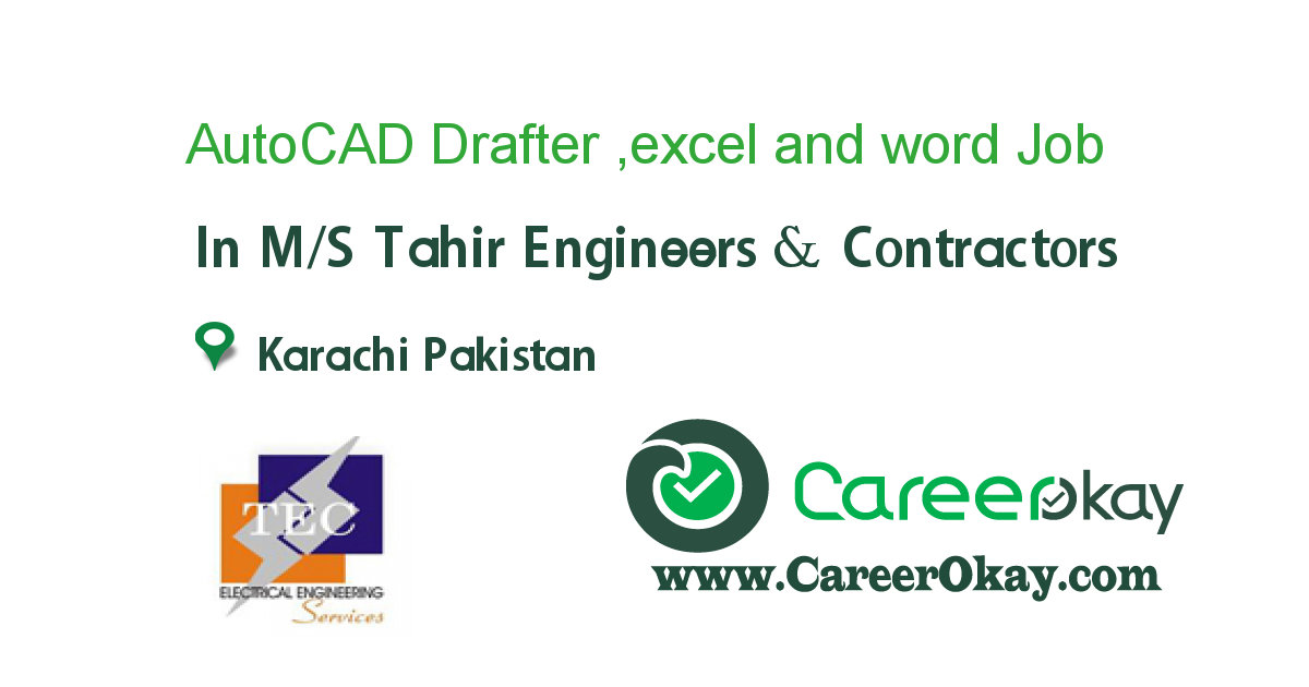 AutoCAD Drafter ,excel and word 