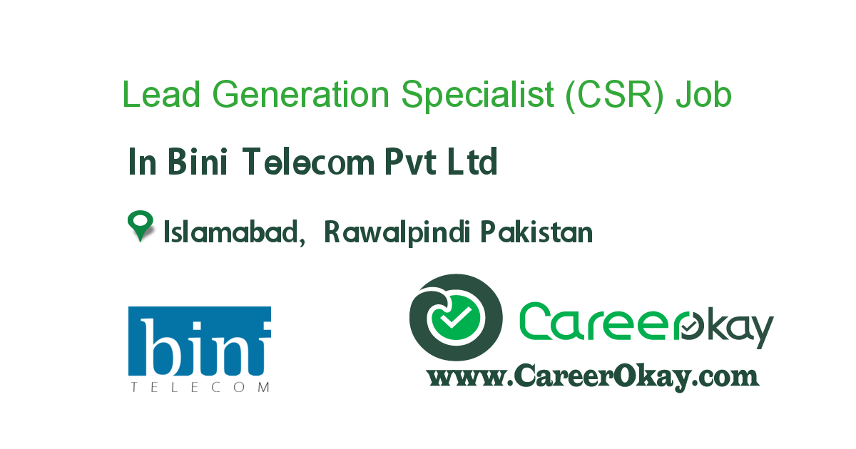 Lead Generation Specialist (CSR)