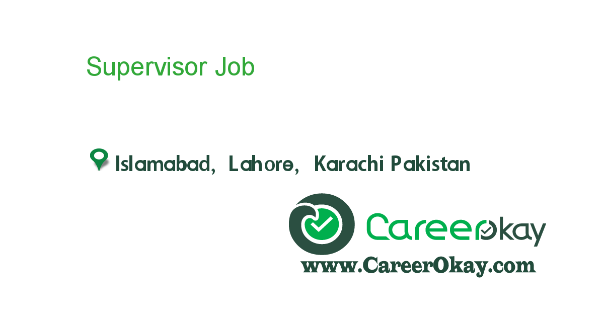 Supervisor (Operations - Logisitics)