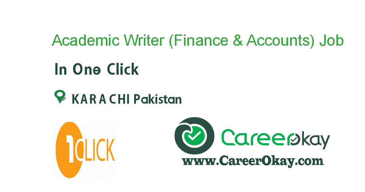 Academic Writer (Finance & Accounts)