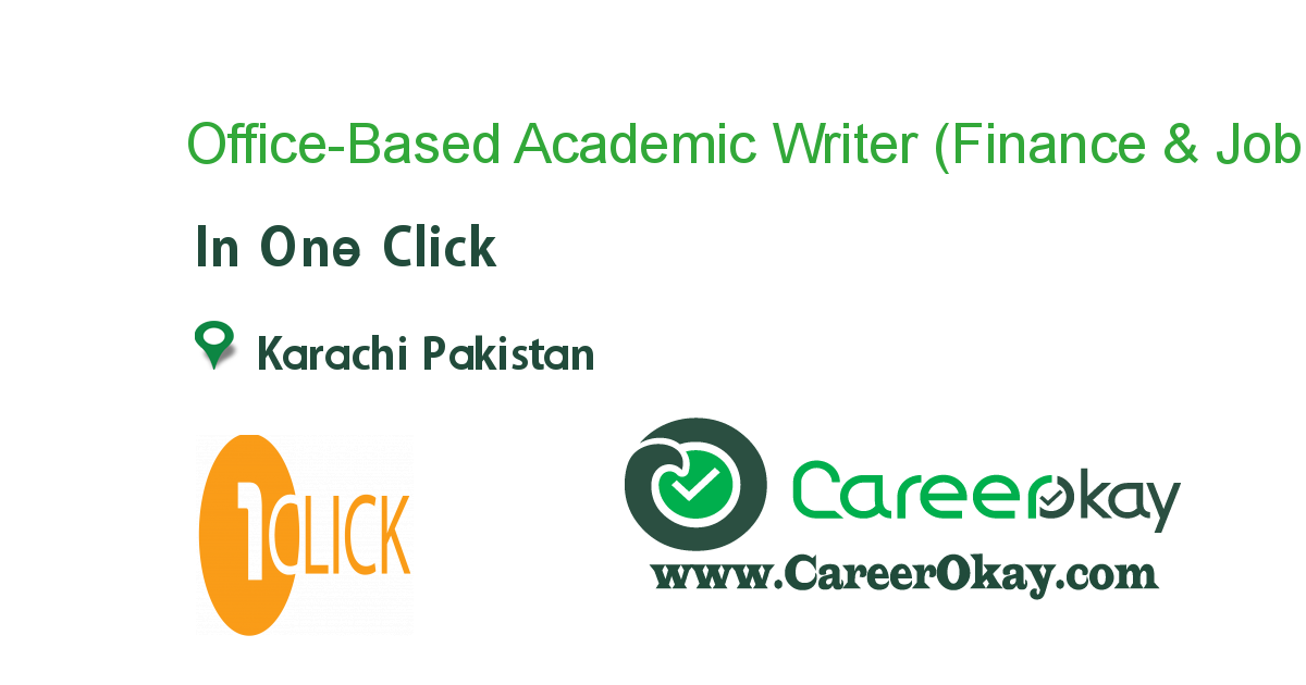 Office-Based Academic Writer (Finance & Accounts)